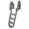 Dock Edge Stand-Off Flip-Up Polyethylene Roto Molded 4-Step Dock Ladder - Grey [2084-F] - Mealey Marine