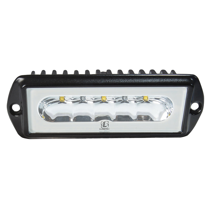 Lumitec Capri2 - Flush Mount LED Flood Light - Black Housing - 2-Color White/Blue Dimming [101186] - Mealey Marine