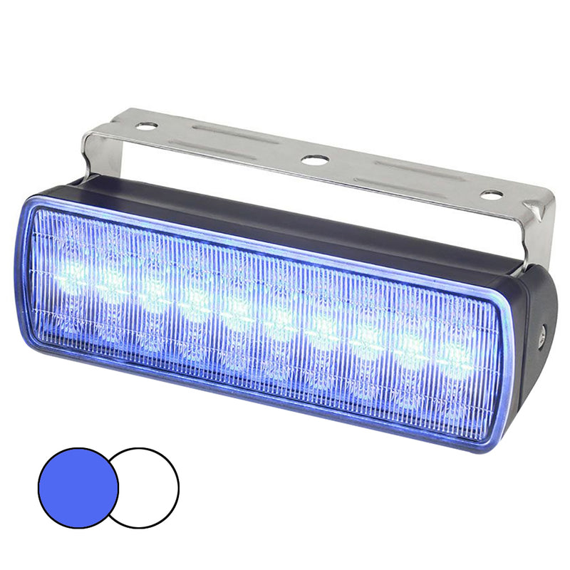 Hella Marine Sea Hawk XL Dual Color LED Floodlights - Blue/White LED - Black Housing [980950061] - Mealey Marine