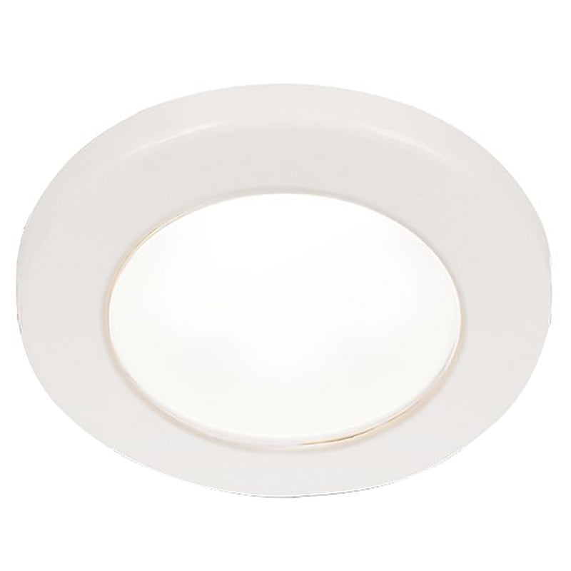 Hella Marine EuroLED 75 3" Round Screw Mount Down Light - White LED - White Plastic Rim - 12V [958110011] - Mealey Marine