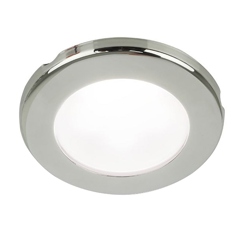 Hella Marine EuroLED 75 3" Round Screw Mount Down Light - White LED - Stainless Steel Rim - 12V [958110021] - Mealey Marine