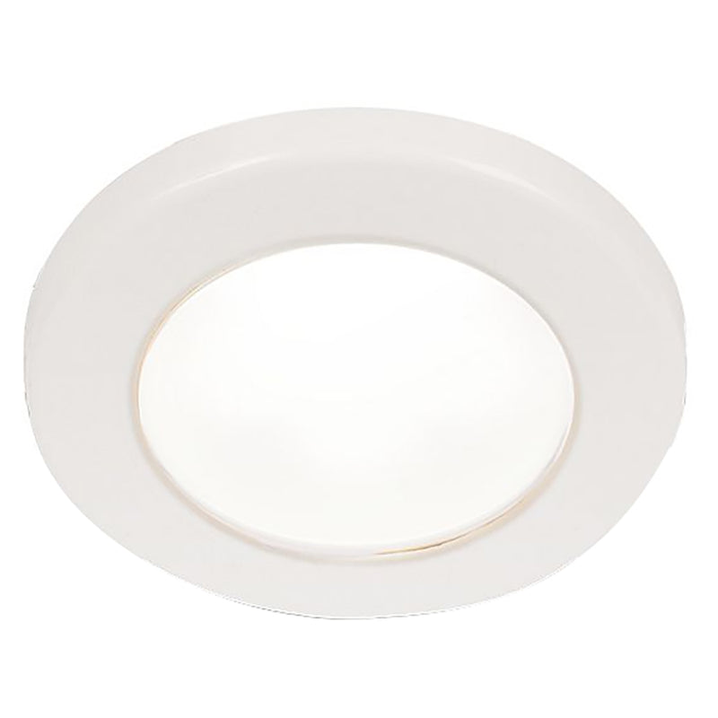 Hella Marine EuroLED 75 3" Round Screw Mount Down Light - White LED - White Plastic Rim - 24V [958110111] - Mealey Marine