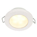 Hella Marine EuroLED 75 3" Round Spring Mount Down Light - Warm White LED - White Plastic Rim - 12V [958109511] - Mealey Marine