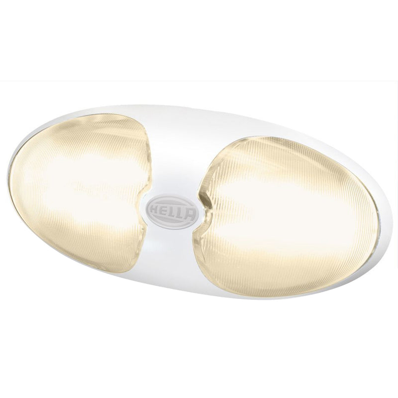 Hella Marine DuraLED 12 Interior/Exterior Lamp - Warm White LED - White Housing [959700701] - Mealey Marine