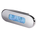 Hella Marine Surface Mount Oblong LED Courtesy Lamp - Blue LED - Stainless Steel Bezel [980869601] - Mealey Marine