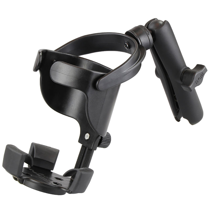 RAM Mount Level Cup XL w/Long Double Socket Arm [RAM-B-417B-C-201U] - Mealey Marine