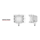 RIGID Industries D-SS Series PRO Flood LED Surface Mount - Pair - Black [262113] - Mealey Marine