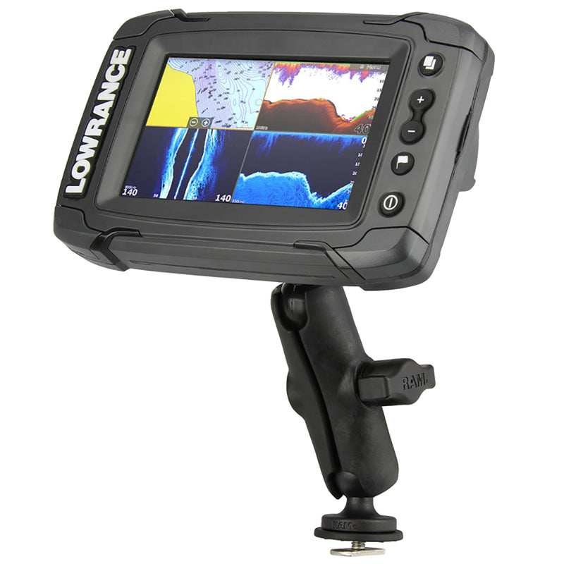 Ram Mount Track Ball Mount f/Lowrance Elite, Hook  Mark-4 Series Fishfinders [RAP-B-202-LO11-354-TRA1] - Mealey Marine