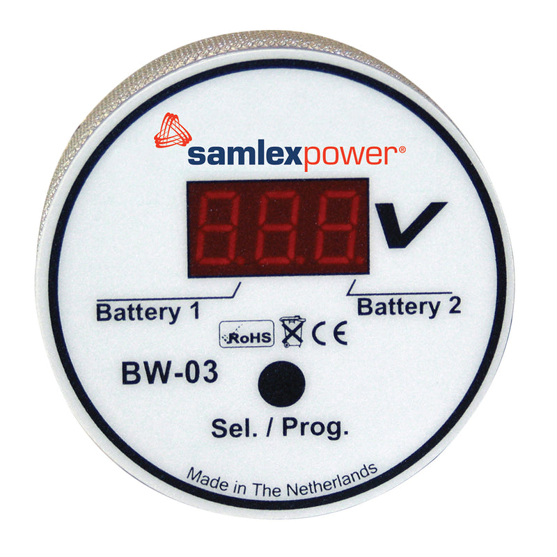 Samlex Dual Battery Monitor - 12V or 24V - Auto Detection [BW-03] - Mealey Marine