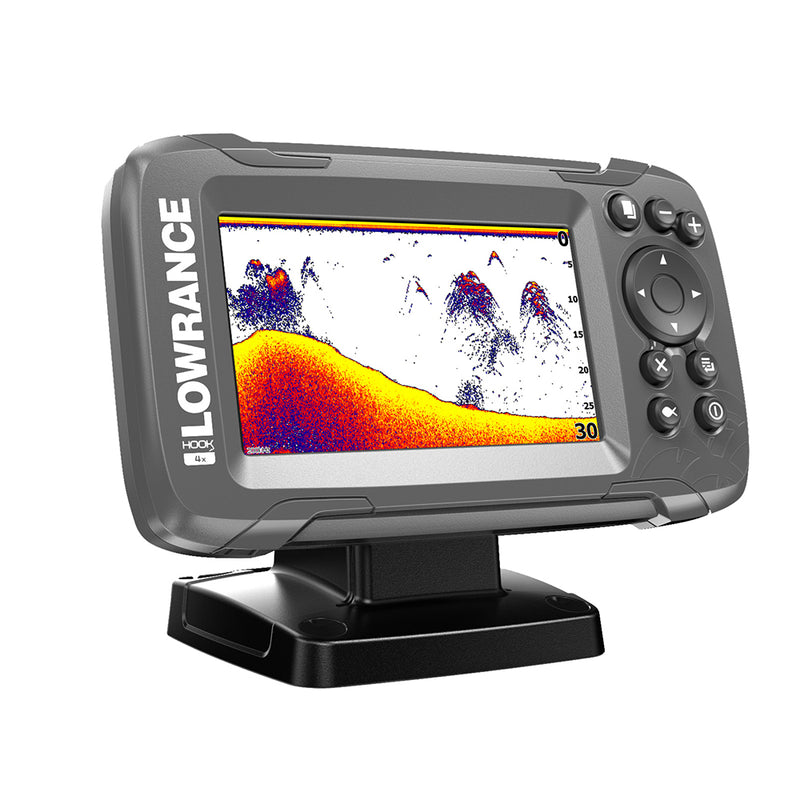 Lowrance HOOK2-4x 4" Bullet Fishfinder Transom Mount Bullet Skimmer Transducer [000-14012-001] - Mealey Marine