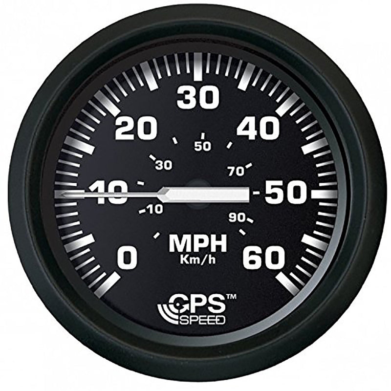 Faria Euro Black 4" Speedometer 60MPH -GPS [32816] - Mealey Marine