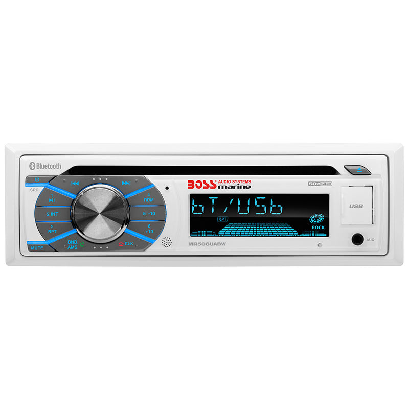 Boss Audio MR508UABW Single-DIN CD/USB/SD/MP3/WMA/AM/FM Receiver w/Bluetooth [MR508UABW] - Mealey Marine