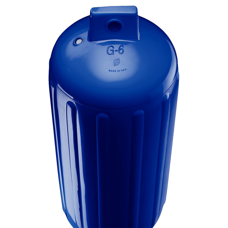 Polyform G-6 Twin Eye Fender 11" x 30" - Cobalt Blue w/Air Adapter [G-6-COBALT BLUE] - Mealey Marine