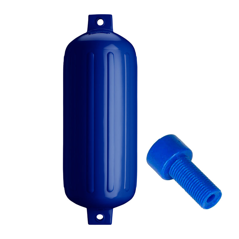 Polyform G-6 Twin Eye Fender 11" x 30" - Cobalt Blue w/Air Adapter [G-6-COBALT BLUE] - Mealey Marine