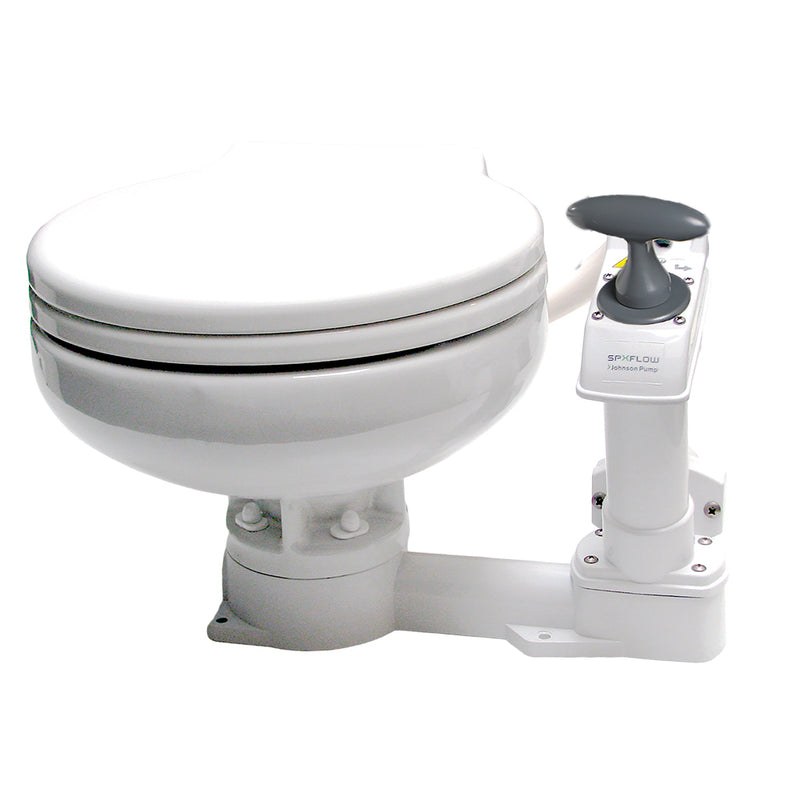 Johnson Pump AquaT Manual Marine Toilet - Super Compact [80-47625-01] - Mealey Marine