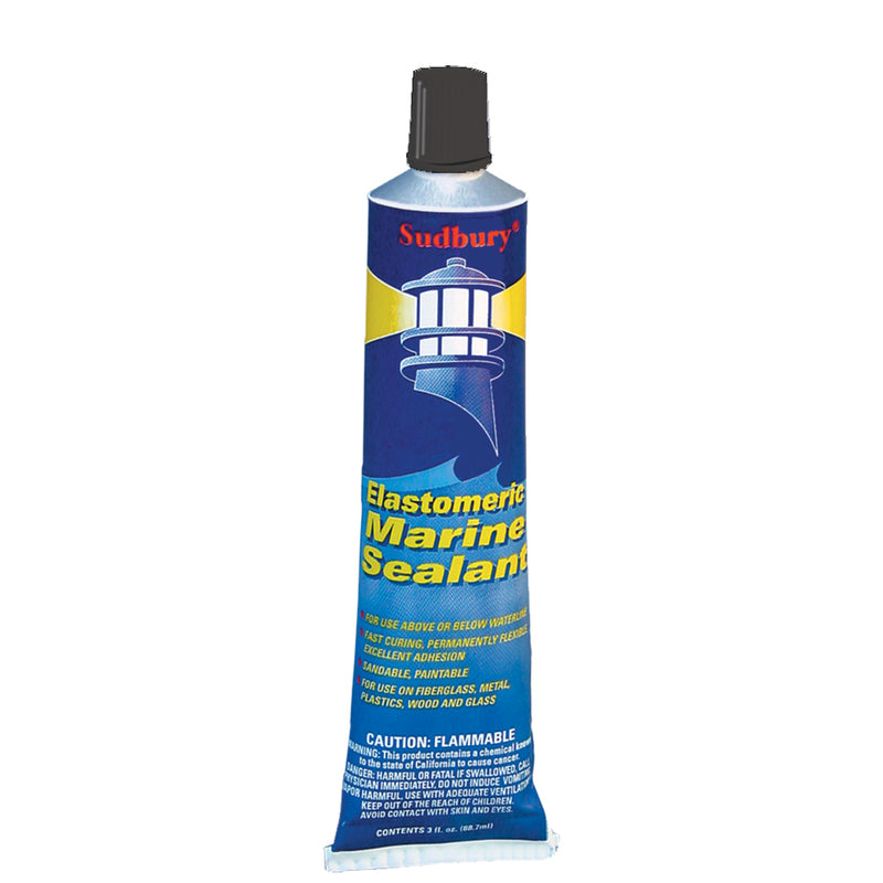 Sudbury Elastometric 3 oz (89ml) Sealant Tube - Black [322] - Mealey Marine