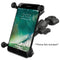 RAM Mount RAM Torque 3/8" - 5/8" Diameter Mini Rail Base with 1" Ball, Short Arm and X-Grip for Larger Phones [RAM-B-408-37-62-A-UN10] - Mealey Marine