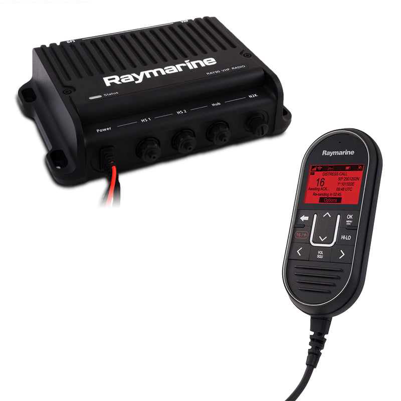 Raymarine Ray91 Modular Dual-Station VHF Black Box Radio System w/AIS [E70493] - Mealey Marine