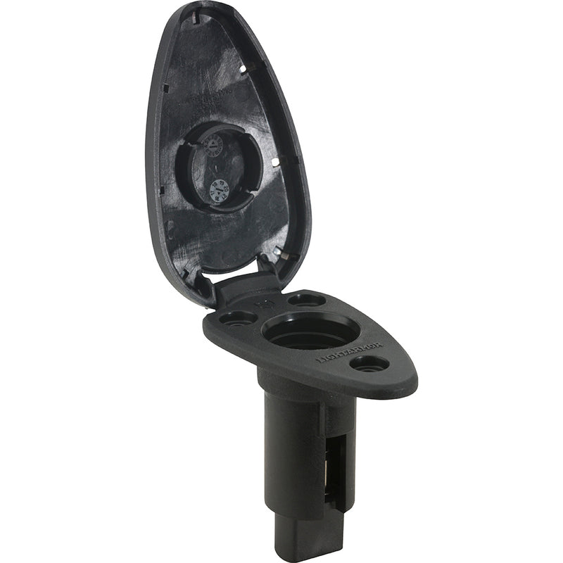 Attwood LightArmor Plug-In Base - 2 Pin - Black - Teardrop [910T2PB-7] - Mealey Marine