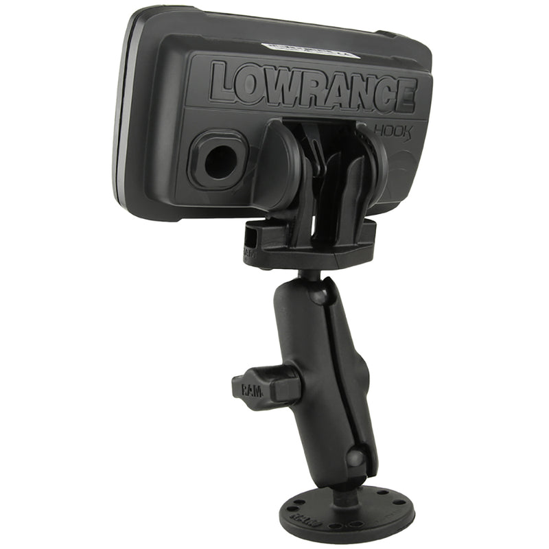 RAM Mount B Size 1" Fishfinder Mount for the Lowrance Hook2 Series [RAM-B-101-LO12] - Mealey Marine