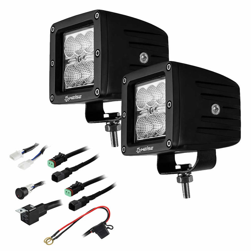 HEISE 6 LED Cube Light - Flood Beam - 3" - 2 Pack [HE-CL32PK] - Mealey Marine