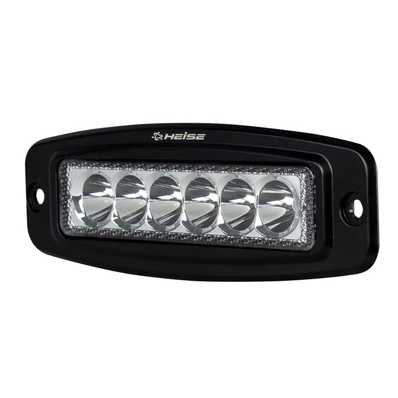 HEISE 6 LED Single Row Driving Light - Flush Mount [HE-FMDL1] - Mealey Marine