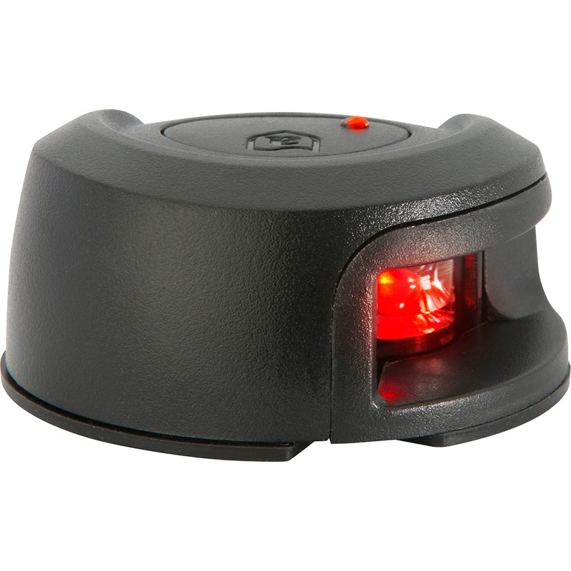 Attwood LightArmor Deck Mount Navigation Light - Black Composite - Port (red) - 2NM [NV2012PBR-7] - Mealey Marine