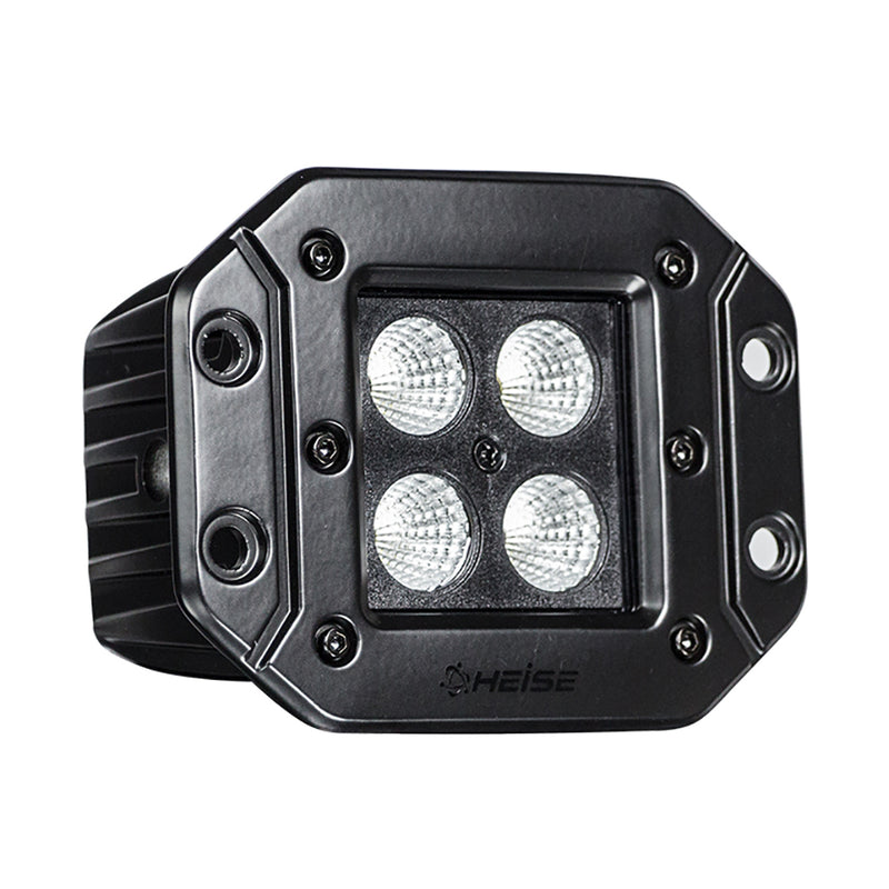 HEISE Blackout LED Cube Light - Flush Mount - 3" [HE-BFMCL2] - Mealey Marine