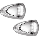 Attwood LED Docking Lights - Stainless Steel - White LED - Pair [6522SS7] - Mealey Marine