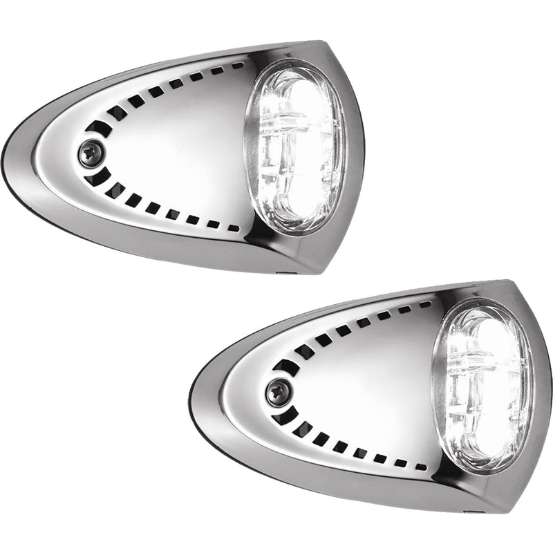 Attwood LED Docking Lights - Stainless Steel - White LED - Pair [6522SS7] - Mealey Marine