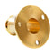 Whitecap Top-Mounted Flag Pole Socket Polished Brass - 3/4" ID [S-5001B] - Mealey Marine