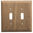 Whitecap Teak 2-Toggle Switch/Receptacle Cover Plate [60176] - Mealey Marine