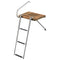 Whitecap Teak Swim Platform w/3-Step Telescoping Ladder f/Boats w/Outboard Motors [68902] - Mealey Marine