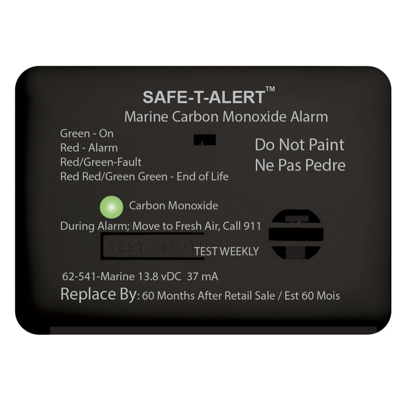 Safe-T-Alert 62 Series Carbon Monoxide Alarm w/Relay - 12V - 62-541-R-Marine - Surface Mount - Black [62-541-R-MARINE-BL] - Mealey Marine