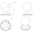 RAM Mount D Size 2.25" Ball on Round Plate w/AMPS Hole Pattern [RAM-D-254U] - Mealey Marine