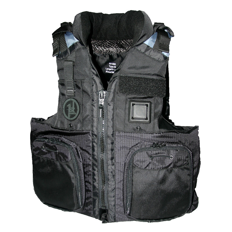 First Watch AV-800 Pro 4-Pocket Vest (USCG Type III) - Black - L/XL [AV-800-BK-L/XL] - Mealey Marine