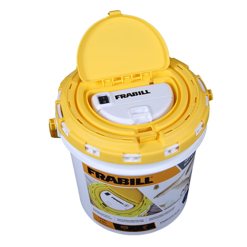 Frabill Dual Fish Bait Bucket w/Aerator Built-In [4825] - Mealey Marine