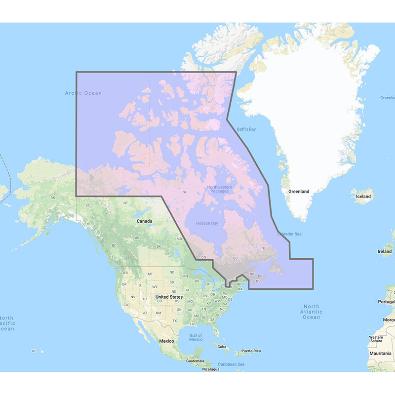 Furuno Canada North  East - Vector Charts, 3D Data  Standard Resolution Satellite Photos - Unlock Code [MM3-VNA-021] - Mealey Marine