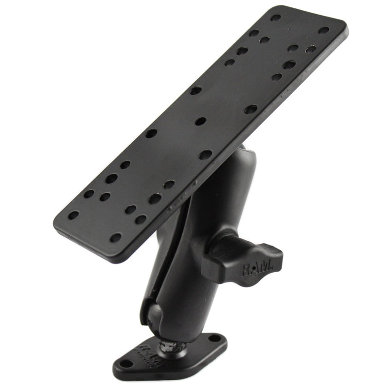 RAM Mount 1" Ball Mount w/6.25" X 2" Rectangle Base  Diamond Base [RAM-B-111-238U] - Mealey Marine