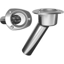 Mate Series Stainless Steel 30 Rod  Cup Holder - Open - Oval Top [C2030ND] - Mealey Marine