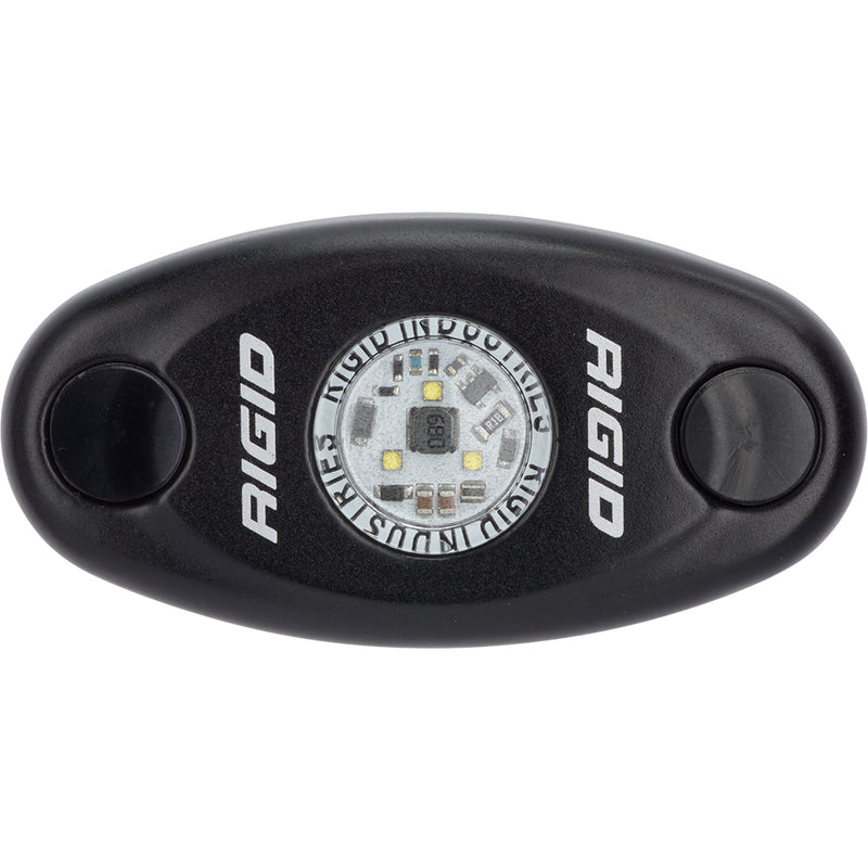 RIGID Industries A-Series Black Low Power LED Light - Single - Cool White [480033] - Mealey Marine