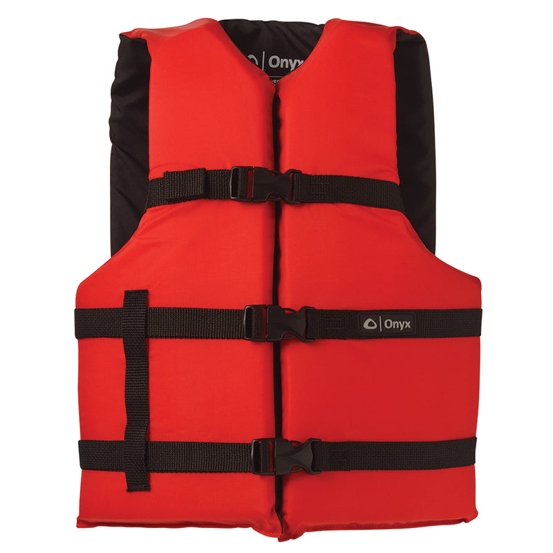 Onyx Nylon General Purpose Life Jacket - Adult Universal - Red [103000-100-004-12] - Mealey Marine