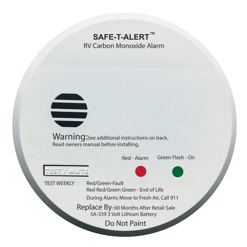 Safe-T-Alert SA-339 White RV Battery Powered CO2 Detector [SA-339-WHT] - Mealey Marine