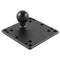 RAM Mount 4.75" Square Base w/VESA (4 x 75mm) (4 x 100mm) Hole Patterns  1.5" Ball [RAM-246-AD1U] - Mealey Marine