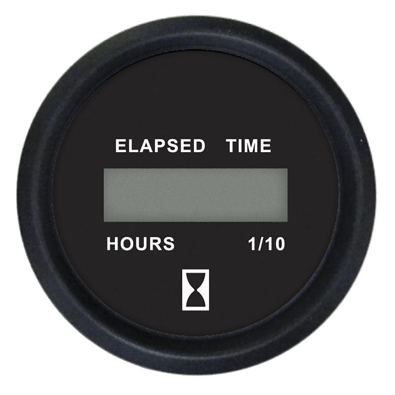 Faria 2" Digital Hourmeter Gauge - 12-32V - Euro Black [12835] - Mealey Marine