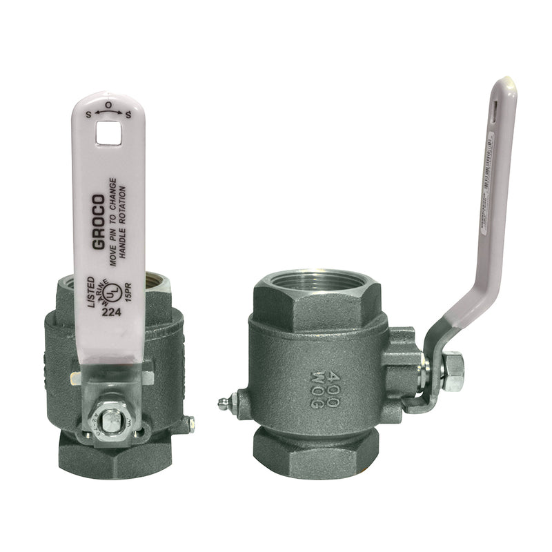 GROCO 1" NPT Stainless Steel In-Line Ball Valve [IBV-1000-S] - Mealey Marine