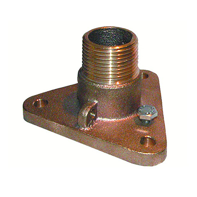 GROCO 3/4" Bronze NPS to NPT Flange Adapter [IBVF-750] - Mealey Marine