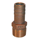 GROCO 1/2" NPT x 1/2" ID Bronze Pipe to Hose Straight Fitting [PTH-500] - Mealey Marine