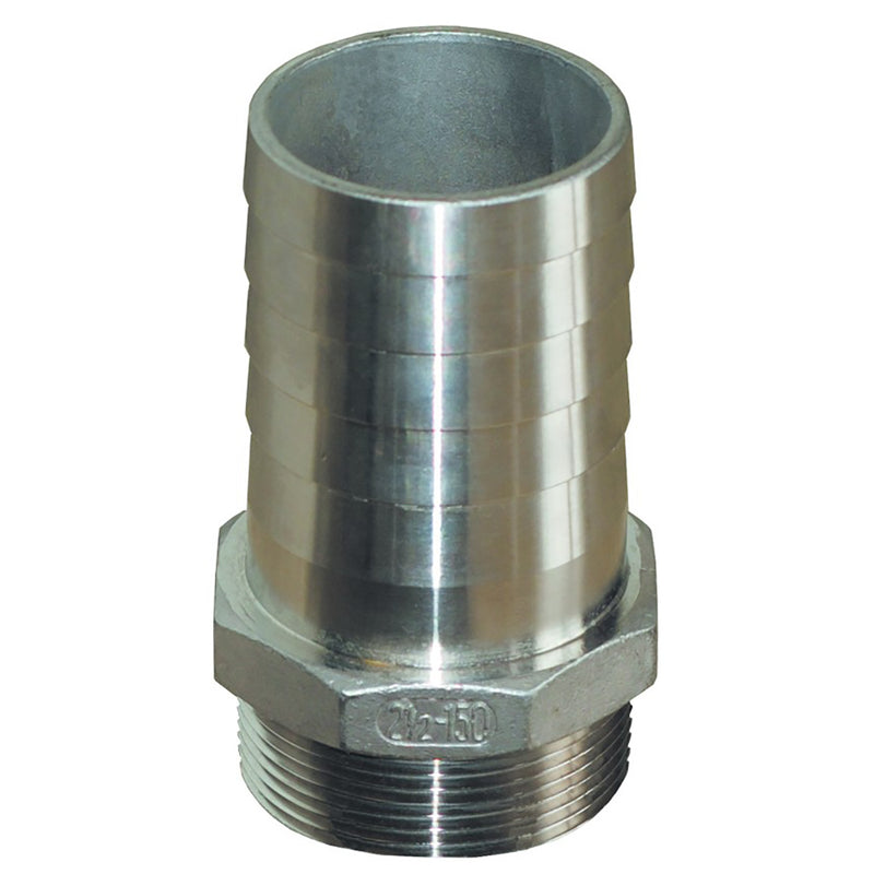 GROCO 3/4" NPT x 3/4" ID Stainless Steel Pipe to Hose Straight Fitting [PTH-750-S] - Mealey Marine