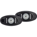 RIGID Industries A-Series Low Power Black Housing/White Light - Pair [482033] - Mealey Marine